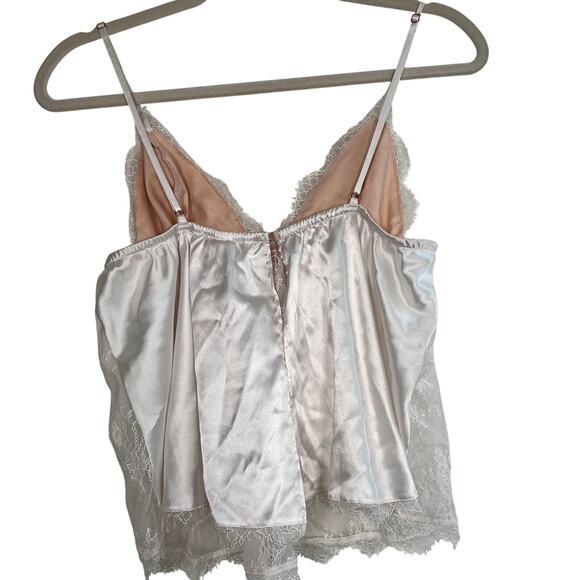 NWT Victorias Secret Satin Sheer Lace Top & Bottom Ivory Size Large - Picture 6 of 6